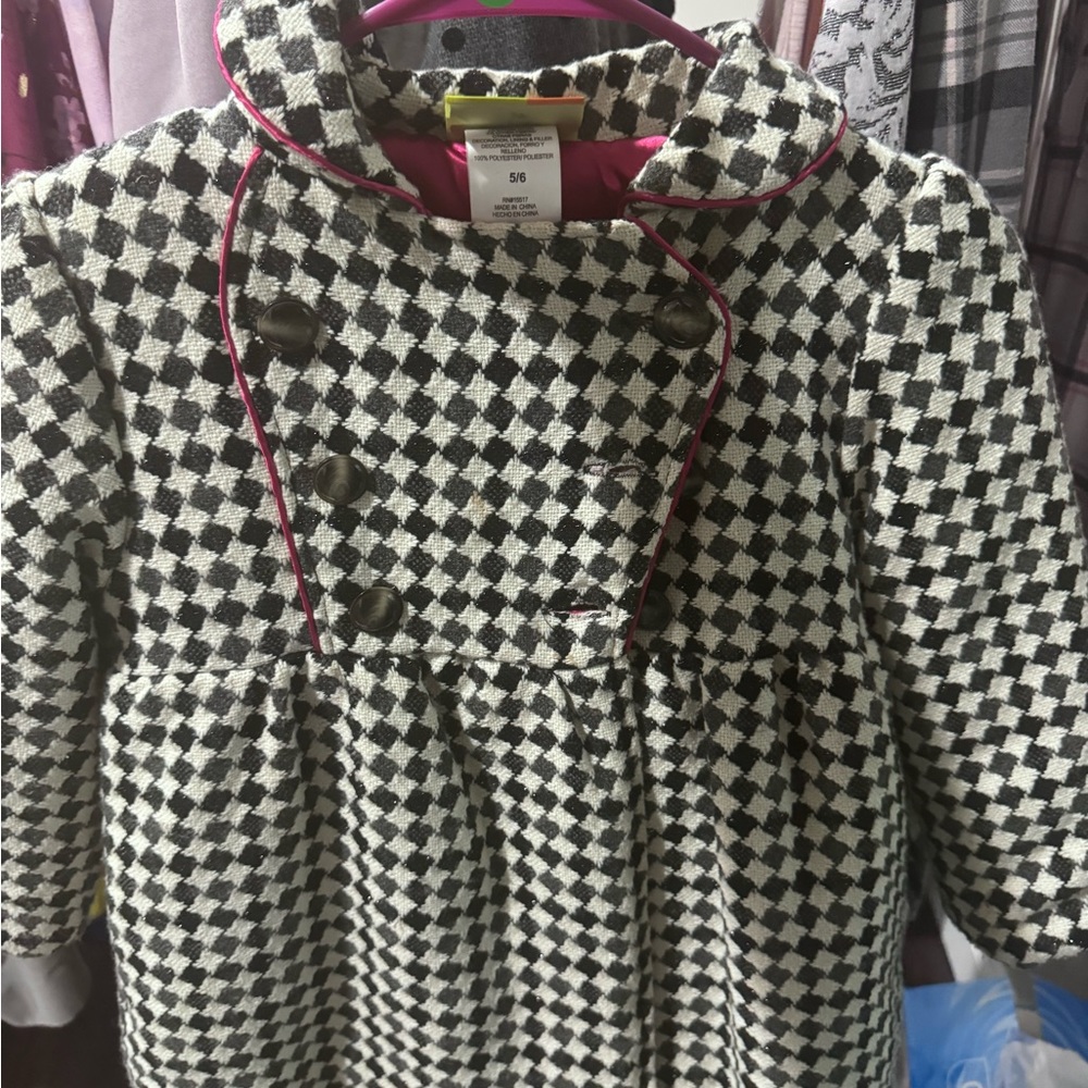 Like new girls size 5/6 weather dress coat